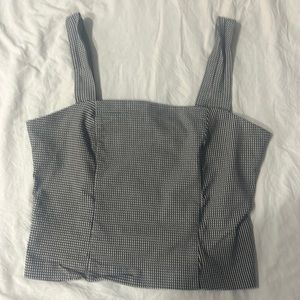 Cupcakes and cashmere checked fitted top